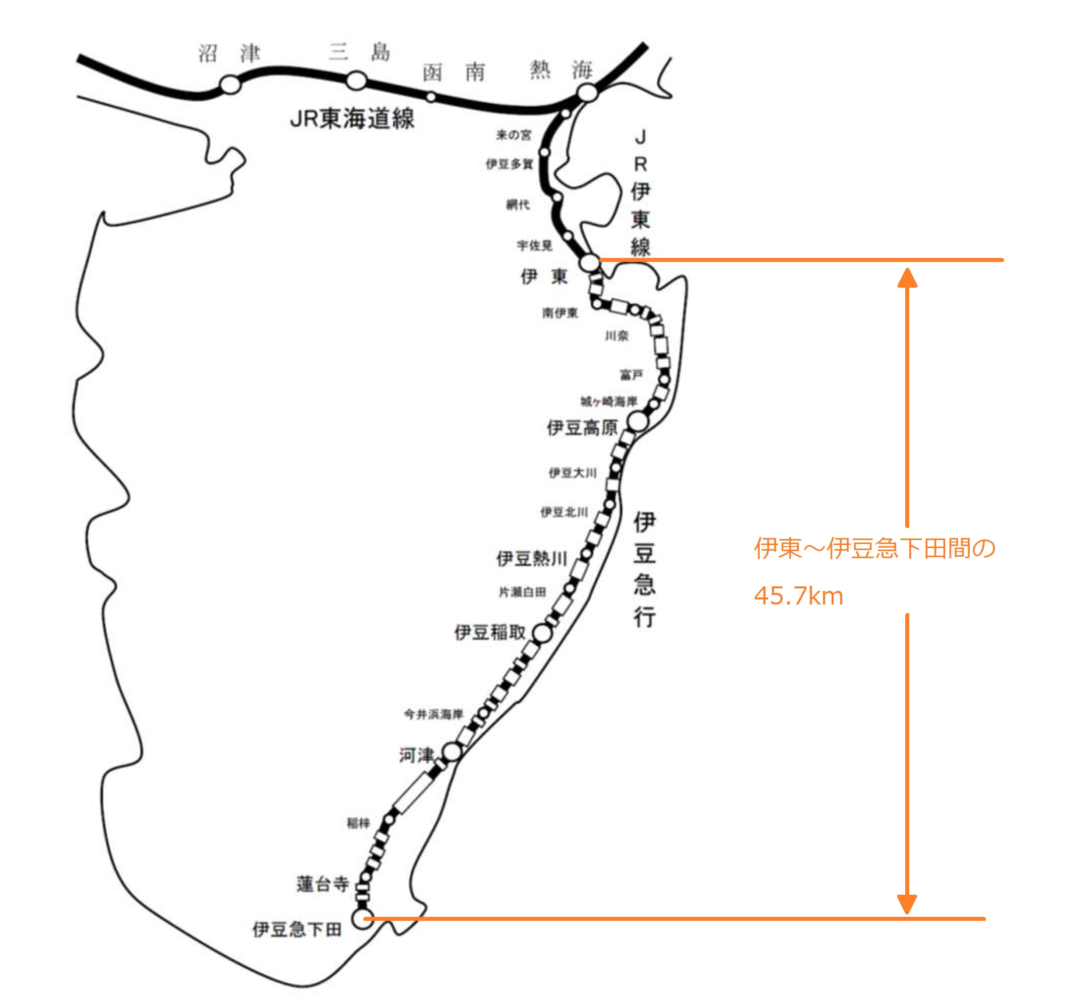 伊豆急行　路線